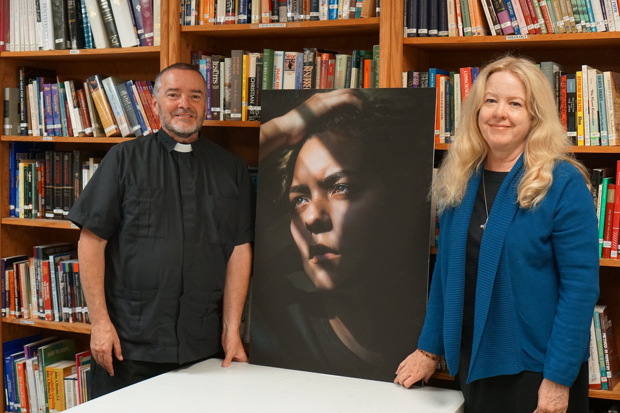 Father Paul Hruby and Leslie Lenko. (R.W. DELLINGER/ANGELUS)