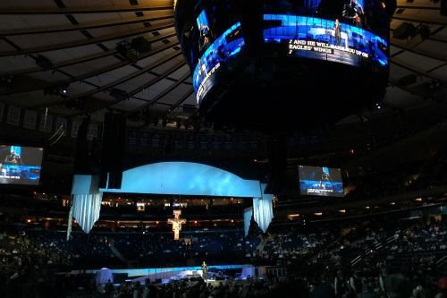 Madison Square Garden prepares for the Papal Mass