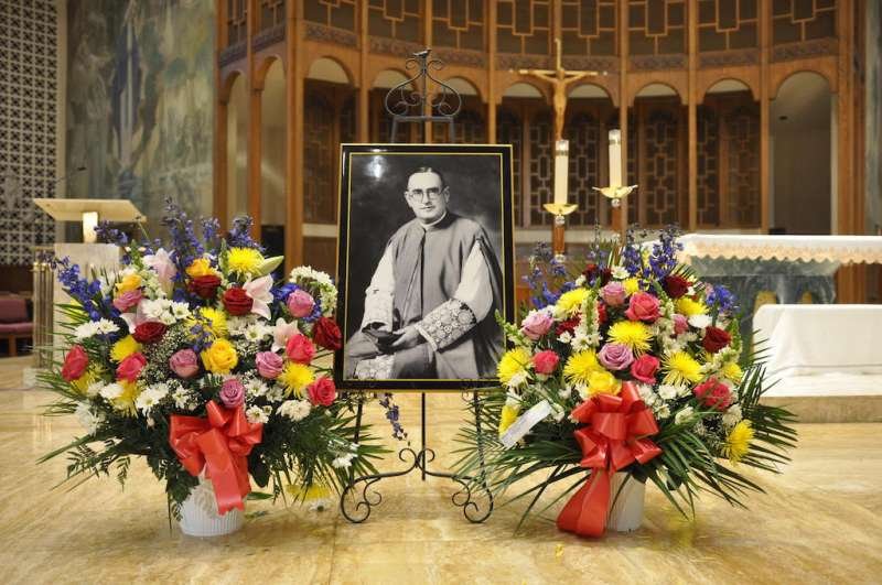 A photo of Msgr. Bernard Quinn at the Immaculate Conception Center in Queens