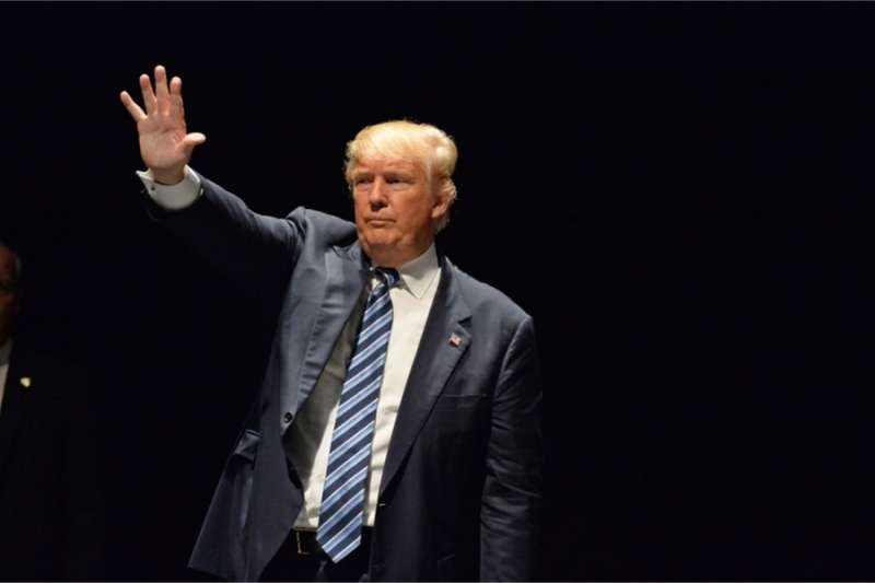 Donald Trump at a campaing event