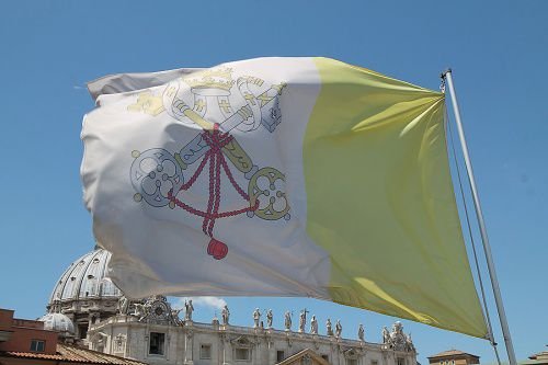 The Vatican flag. Credit: Bohumil Petrik/CNA.