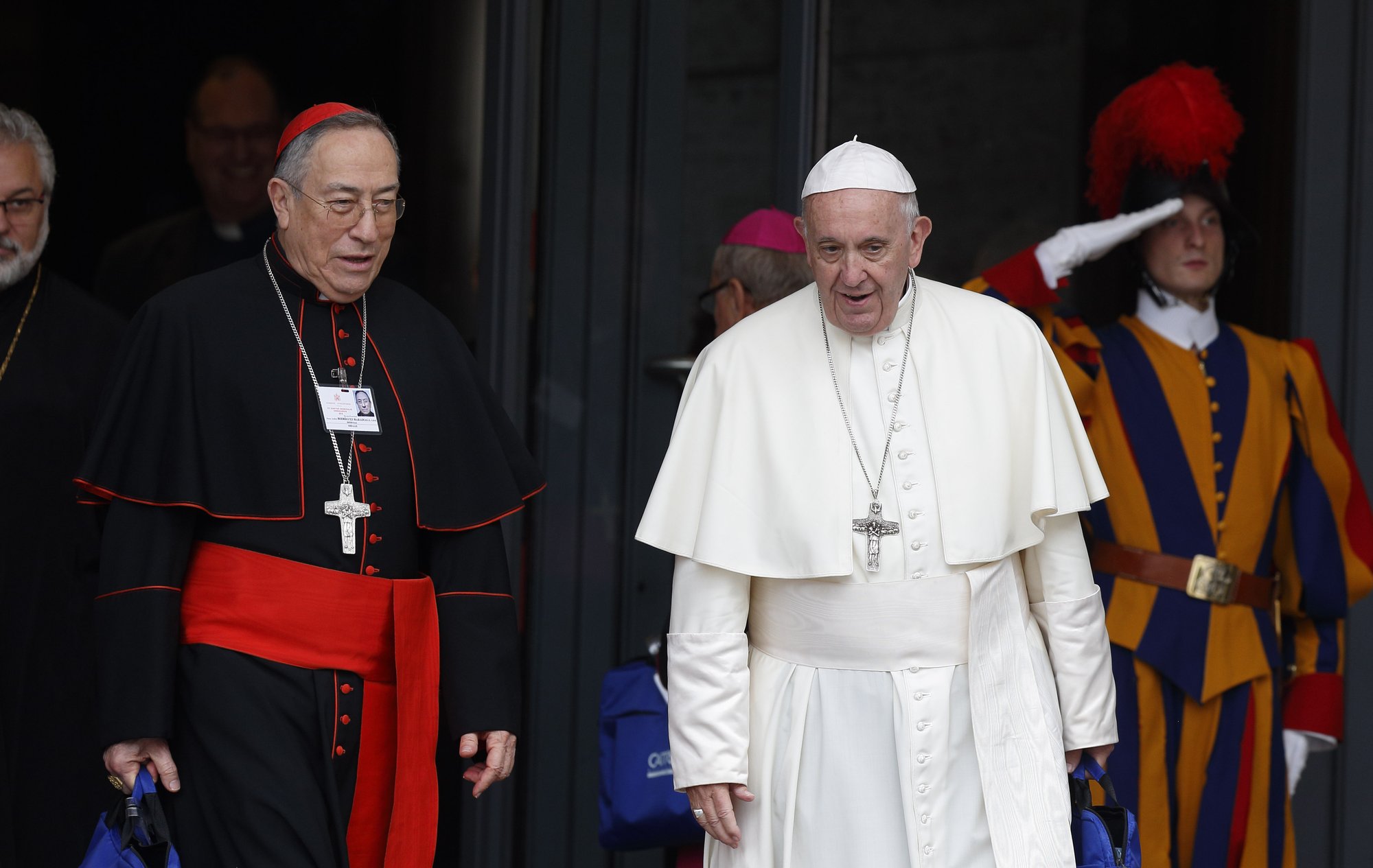 Pope Francis and Cardinal Oscar Rodriguez Maradiaga of Tegucigalpa