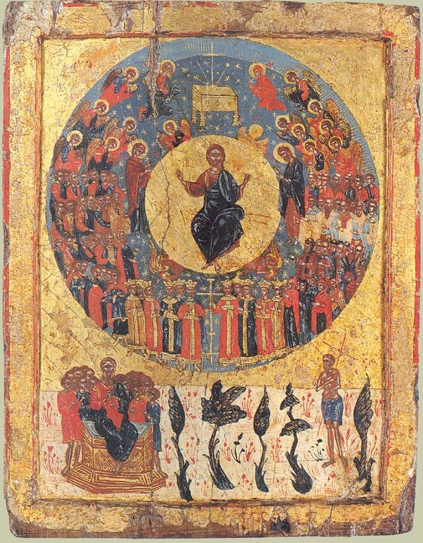 Icon of Second Coming. Greece circa 1700.