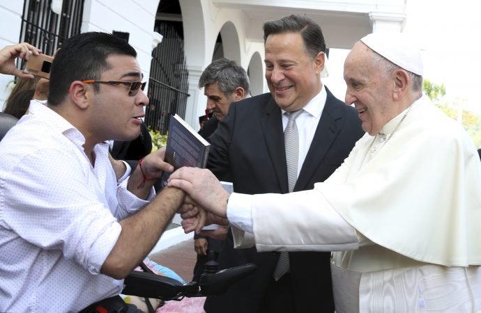 In this handout photo provided by Panama's Presidential Press Office