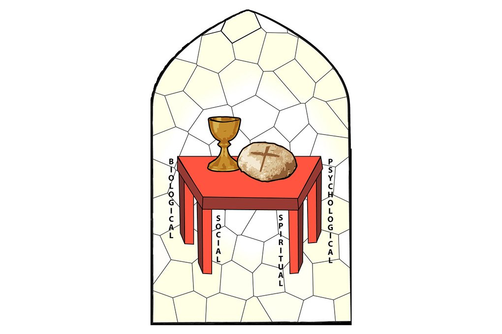This is the logo for the National Catholic Partnership on Disability pictured in a stained-glass window. It was nearly 25 years ago
