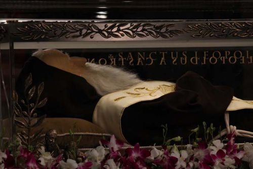 Relics of Saint Pio of Pietrelcina and Saint Leopold Mandic at the Basilica of San Lorenzo Outside-the-Walls in Rome