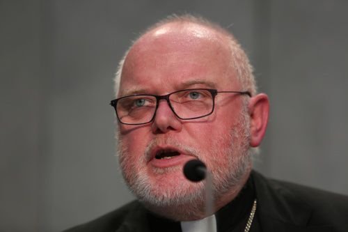 Cardinal Reinhard Marx at the Vatican Press Office on Oct. 17