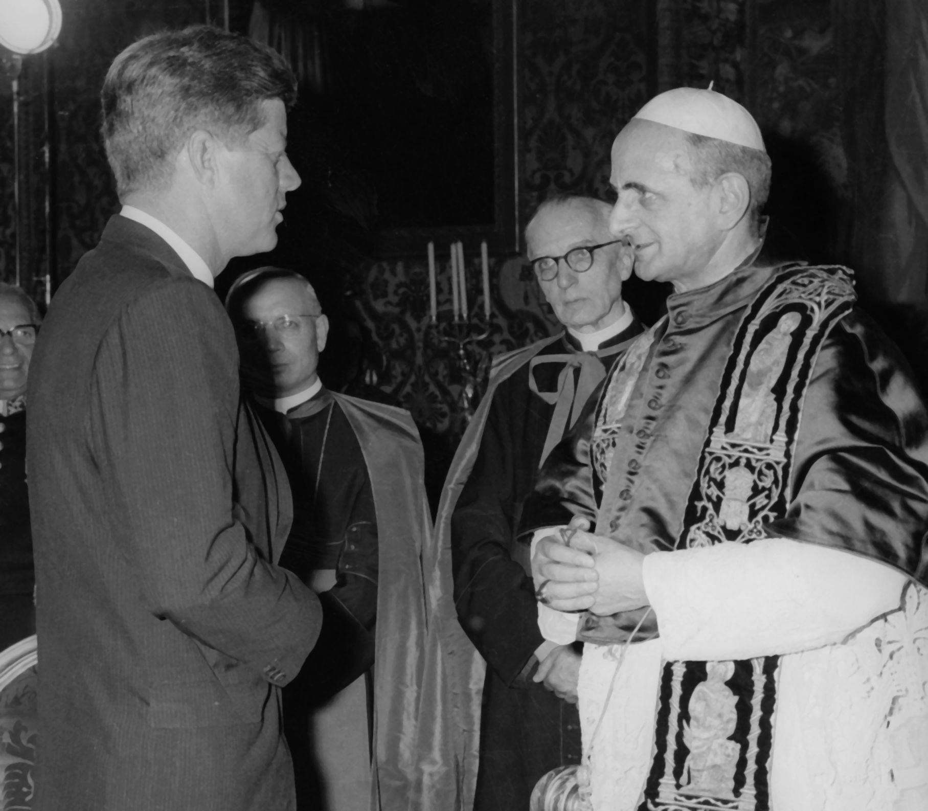 Blessed Paul VI is pictured with U.S. President John F. Kennedy in this undated photo. Photo credit: CNS