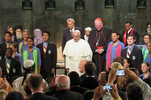 Pope Francis participates in an interreligious prayer service at Ground Zero