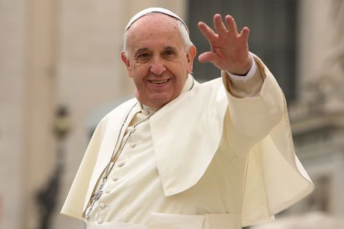 Pope Francis greets pilgrims in St. Peter's Square before the Wednesday general audience on Oct. 29