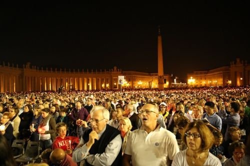 Pope Francis presides over an Oct. 4