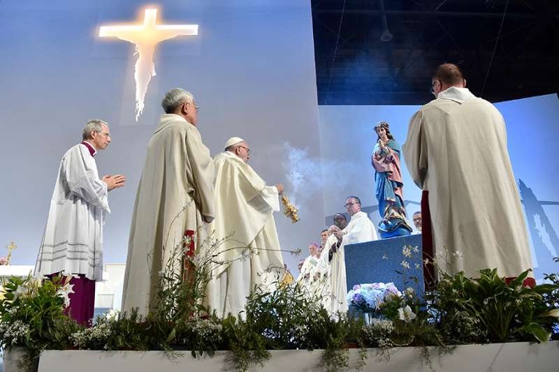 Pope Francis celebrates Mass in Geneva on June 21