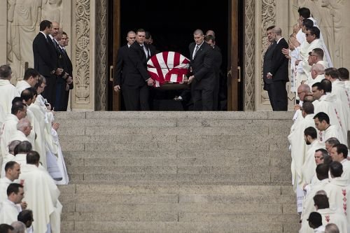 Pallbearers with the late SC Justice Antonin Scalia at Basilica of the National Shrine of the Immaculate Conception