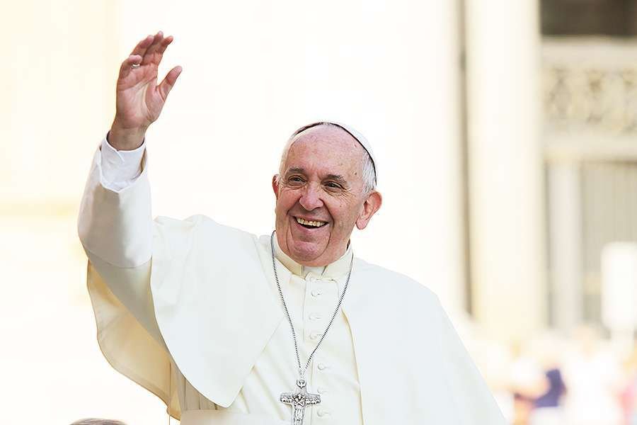 Pope Francis at the general audience in St. Peter's Square