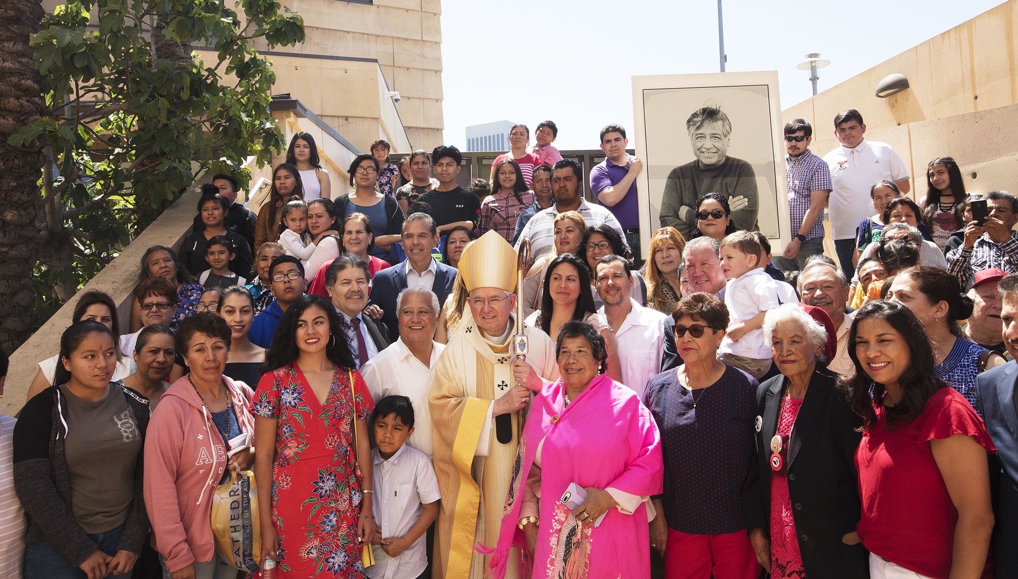 Archbishop Jose H. Gomez celebrates the legacy of Cesar Chavez in this year's annual Mass. Photo credit: VICTOR ALEMAN / ANGELUS NEWS.