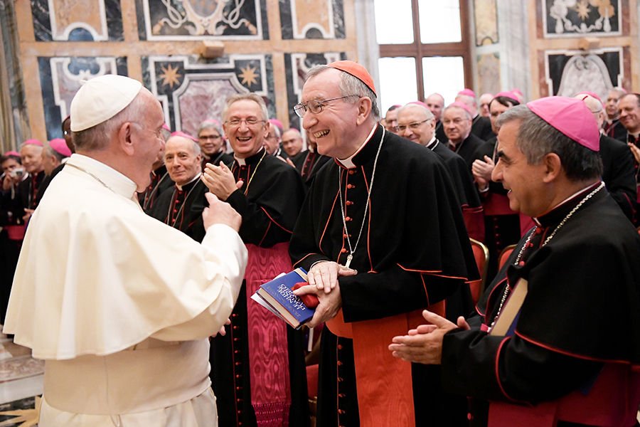 Pope Francis meets with apostolic nuncios at the Vatican