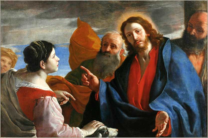"Jesus and the Canaanite Woman" by Mattia Preti