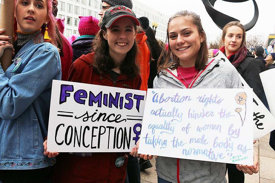 Pro-lifers participate in the Women's March on Washington