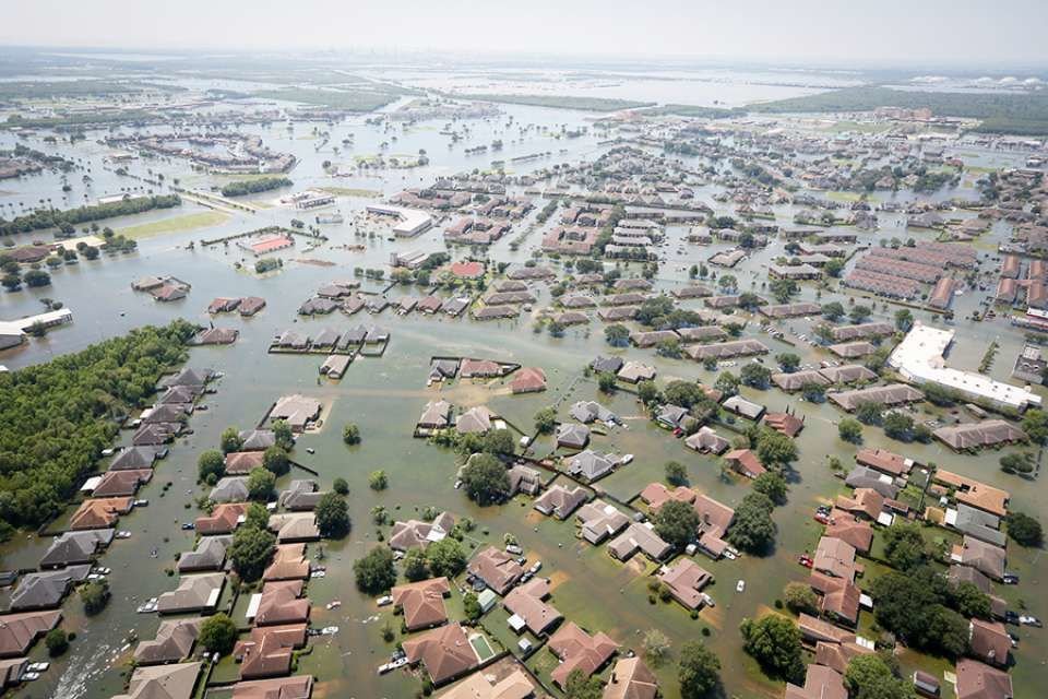 Aftermath of Hurricane Harvey in Texas. Credit: U.S. National Guard. Public Domain.