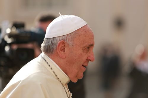 Pope Francis greets pilgrims in St. Peter's Square during the Wednesday general audience on Nov. 5