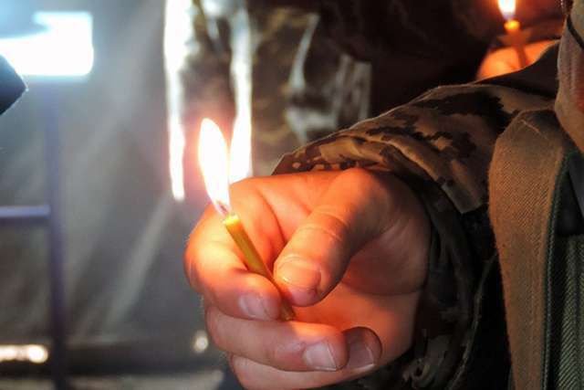 Prayer candle at a Military Chaplaincy in the Ukraine. Photo Courtesy of Aid to the Church in Need.