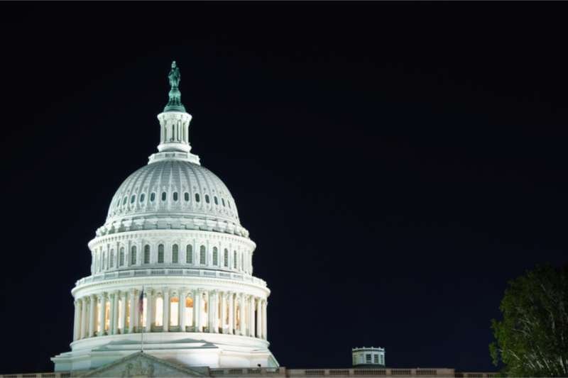 US Capitol building at night. Stock photo/Shutterstock