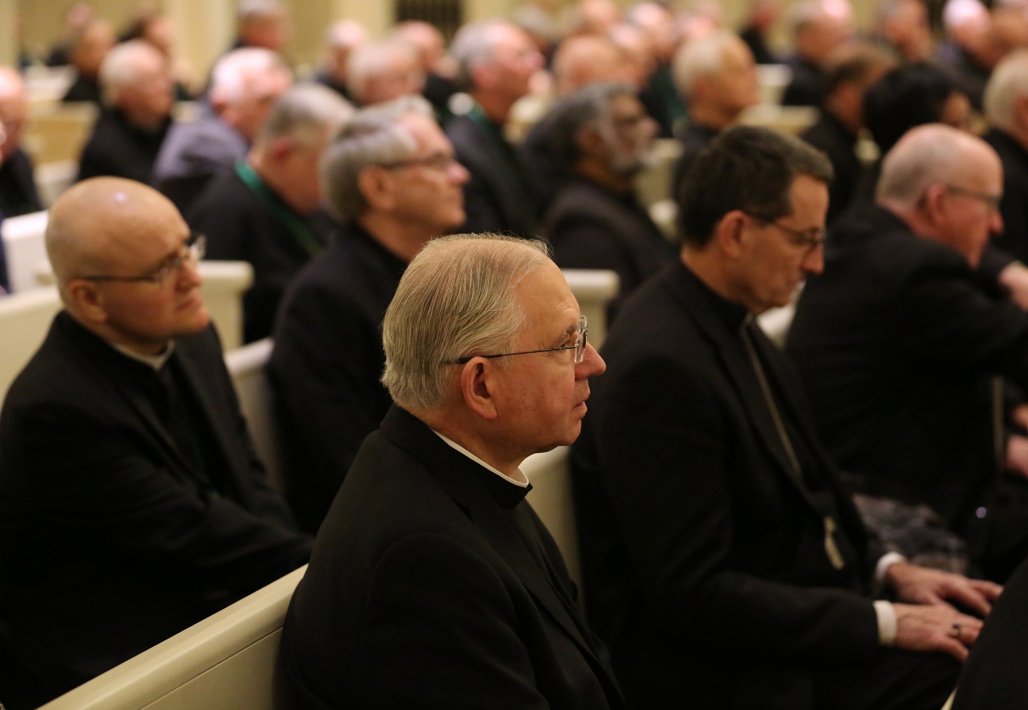 From center to right: Los Angeles Archbishop José H. Gomez