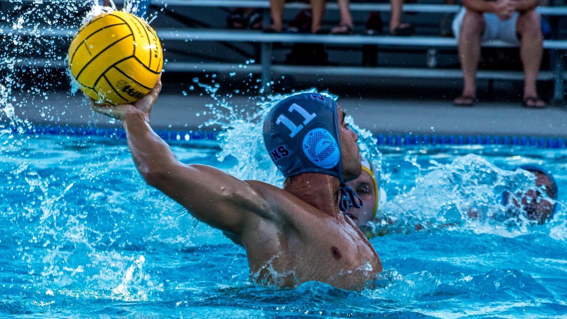 LMU junior David Carrasco (11) scored six goals in the Lions’ 18-10 win over Fresno Pacific Sept. 21. (LMU Athletics)