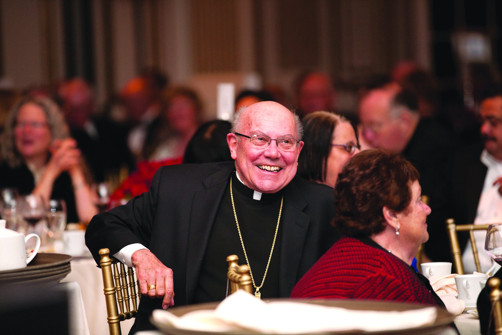 U.S. Cardinal William Levada, prefect for the Congregation of the Doctrine of the Faith, smiles during a theological conference for priests at the Pontifical Lateran University in Rome in 2010. (Catholic News Service/Alessia Giuliana, Catholic Press)