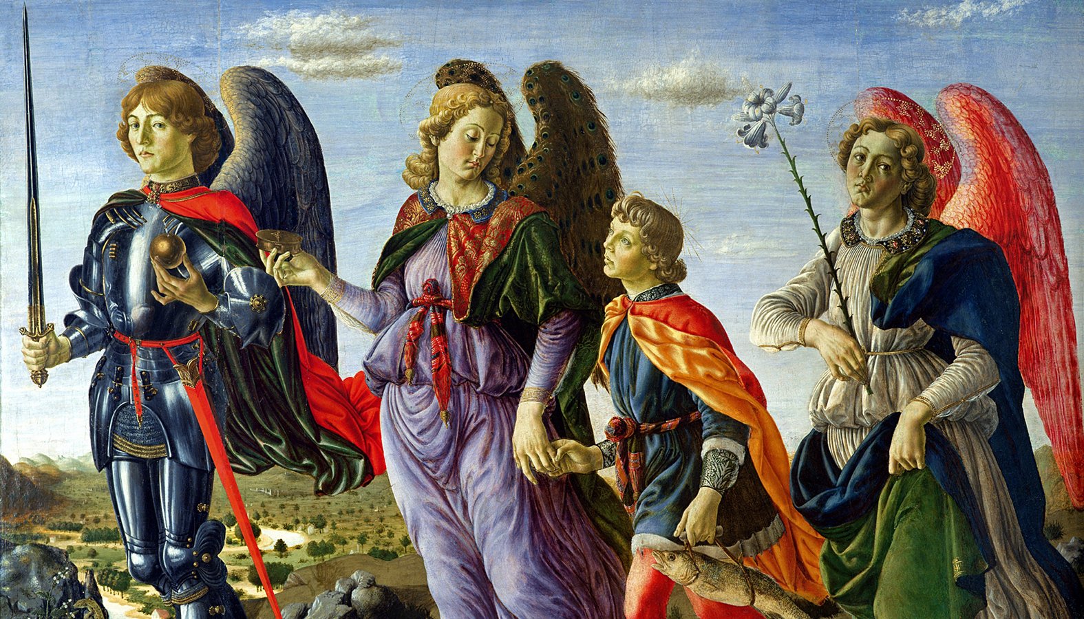 The Three Archangels with Tobias by Francesco Botticini. (Wikimedia Commons)
