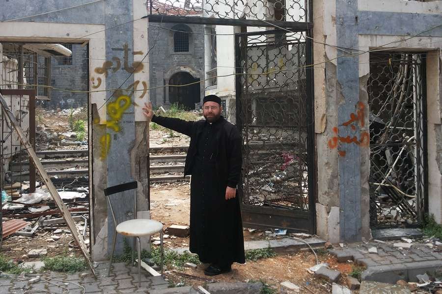 The remains of St. Mary's Syriac Orthodox parish in Homs. Credit: Aid to the Church in Need.