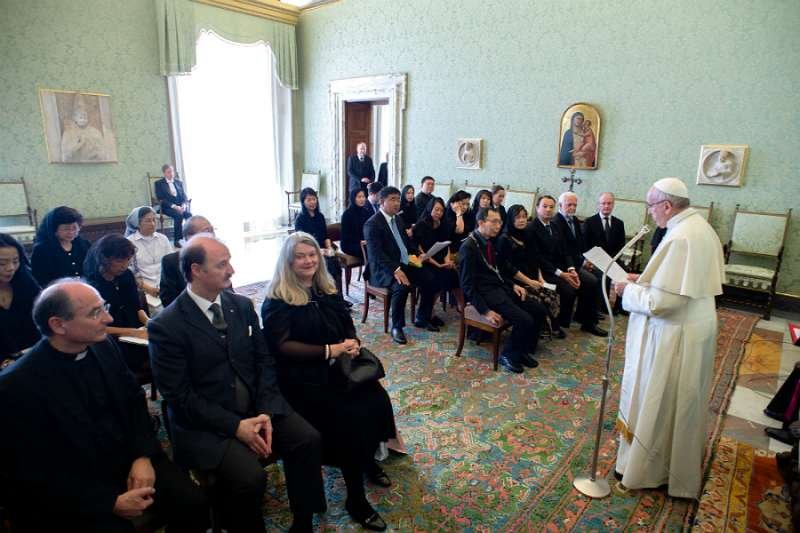 Pope Francis addresses the International Federation of Associations of Catholic Physicians at the Vatican
