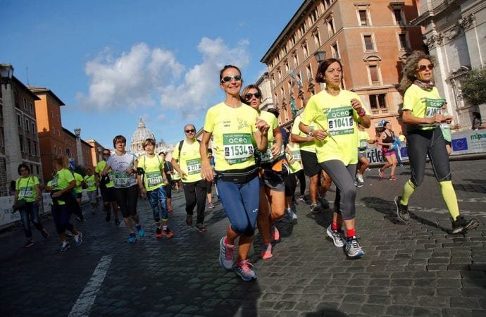 Runners at the Via Pacis Rome half-marathon. (Rome Half Marathon Via Pacis Facebook Page/Crux)