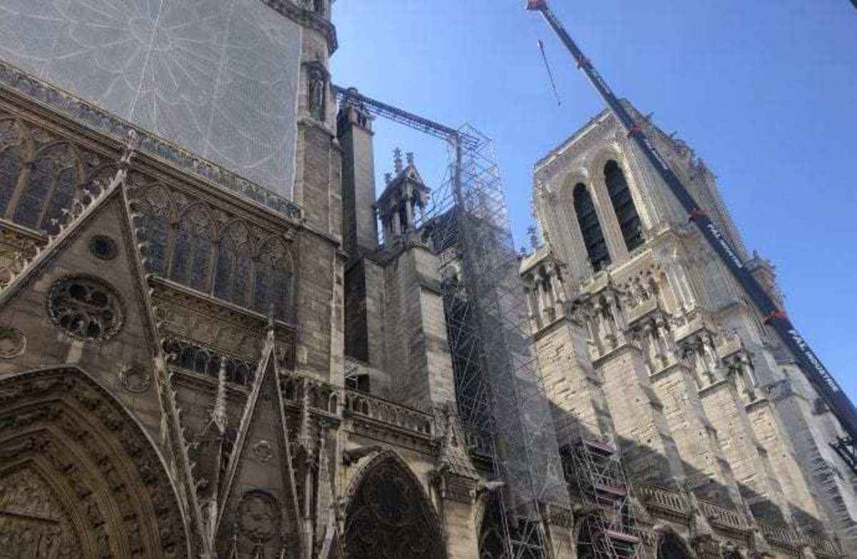 Restoration efforts underway at Paris's Notre Dame Cathedral (Christopher White/Crux)