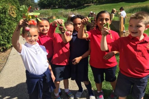 Students at Holy Family Academy in Iverness