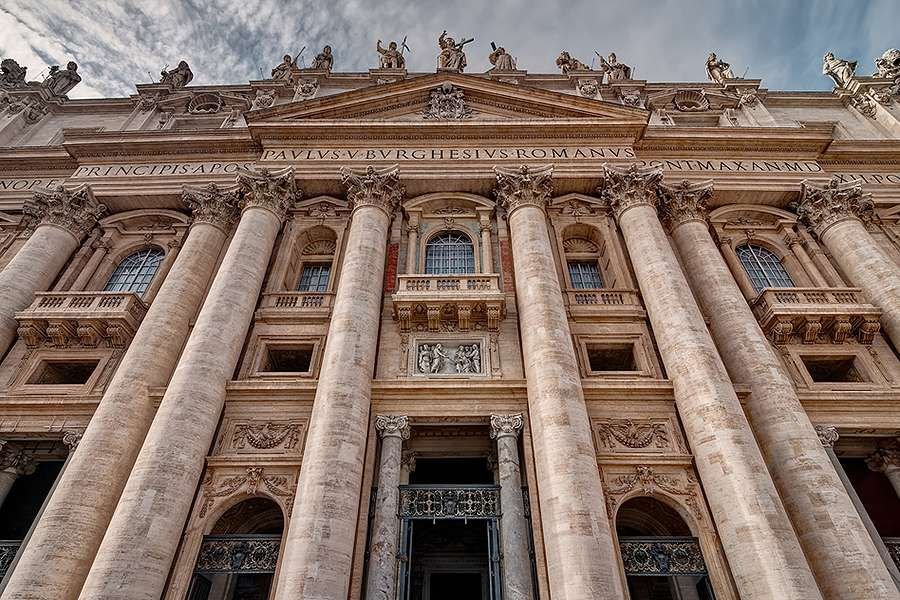 St. Peter's Basilica front view. Credit: Pramio Garson/Shutterstock