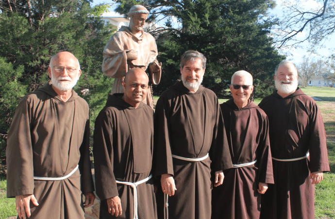 Capuchin Provincial Council featuring from left to right: Brothers Bill Kraus