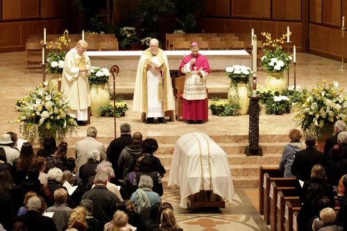 Cardinal George's funeral vigil at Holy Name Cathedral in Chicago