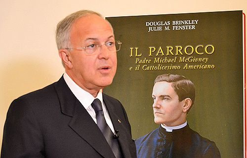 Knights of Columbus Supreme Knight Carl Anderson discusses the new book on Fr. Michael McGivney in Rome