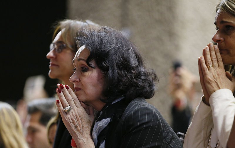 Women pray Guadalupe Pope Francis