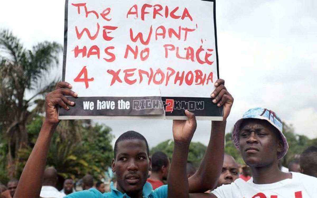 Foreign nationals in South Africa during an anti-xenophobia match outside the city hall of Durban in 2015. Credit: ACI Africa/public domain