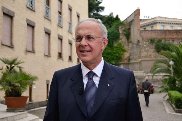 Knights of Columbus Supreme Knight Carl Anderson speaks with CNA in Rome