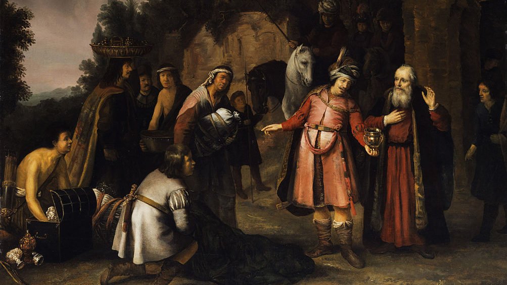 “Elisha declining Naamans Presents,” by Abraham van Dijck, 1635/1636-1680, German.