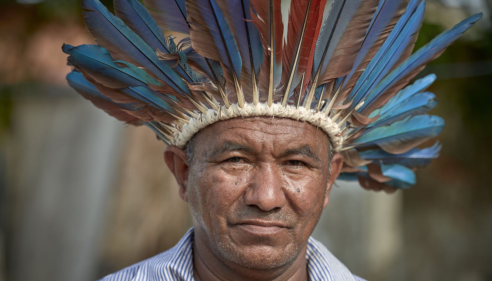 Augusto Miranha, a leader of the "Indigenous Nations" neighborhood in Manaus, Brazil, is pictured in an March 30, 2019, photo. In remarks made Oct. 11, Archbishop Bernardito Auza, the Vatican's permanent observer to the United Nations, called it welcome news that several nations around the world "have taken active steps to recognize the right to autonomy or self-government of indigenous peoples." (CNS Photo/Paul Jeffrey)