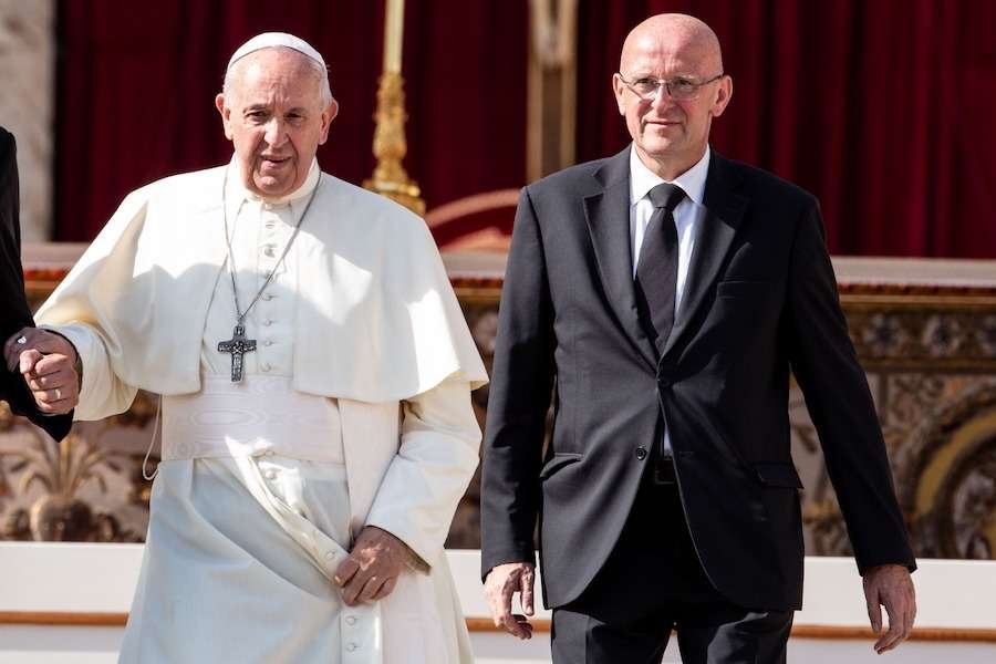 Pope Francis with Domenico Giani. (Catholic News Agency)
