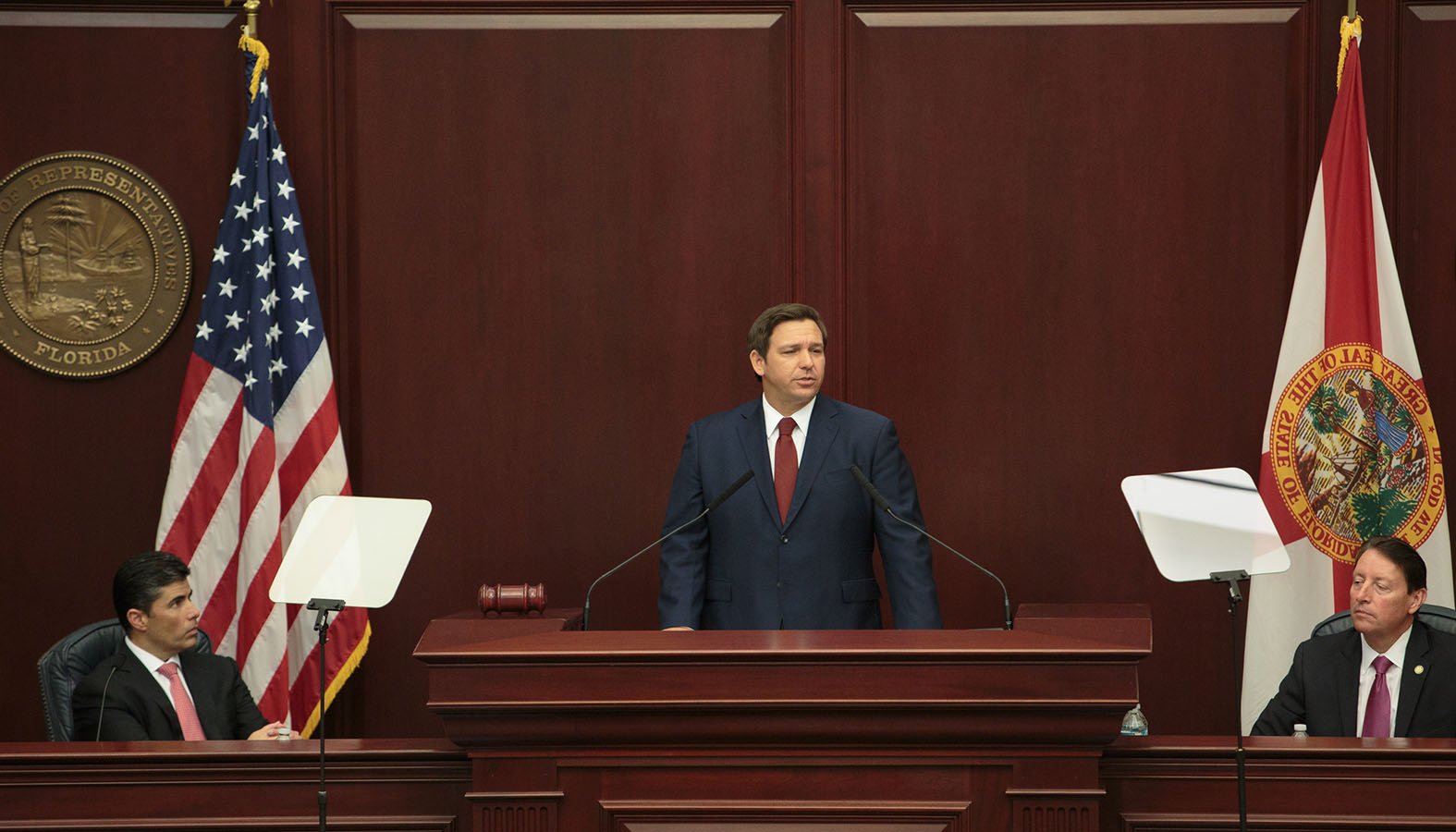 Governor Ron DeSantis in the State of the State address March 5, 2019. (State of Florida/Wikimedia Commons)