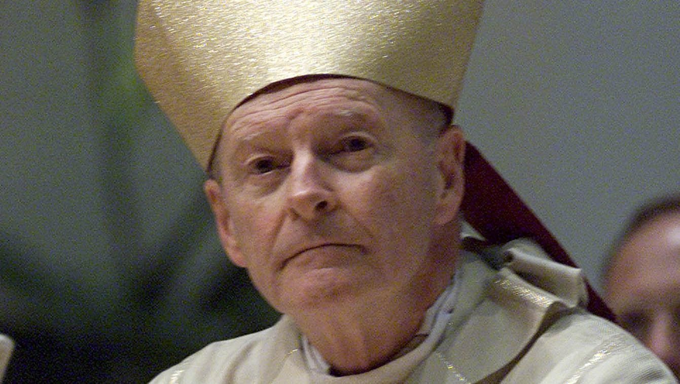 Theodore McCarrick, a former cardinal and archbishop of Washington who was laicized last February following a Vatican trial on sexual abuse charges leveled against him. He is pictured in a 2001 photo. (CNS photo/Brendan McDermid, Reuters)