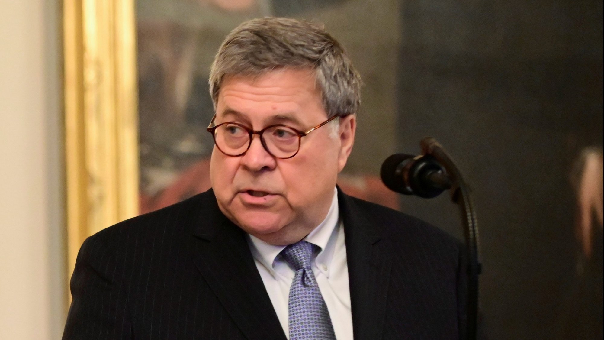 U.S. Attorney General William Barr speaks at the White House in Washington Sept. 9, 2019. (CNS photo/Erin Scott, Reuters)
