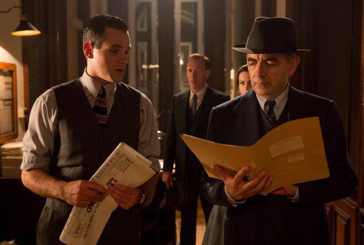Leo Staar & Rowan Atkinson in 'Maigret Sets a Trap.' (IMDB)