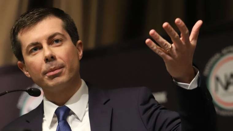 Pete Buttigieg speaks at the National Action Network Convention on April 4, 2019. (JStone/Shutterstock via CNA)